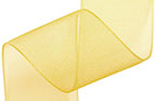Chiffon Ribbon - Gold - (x1 reel 25mtr) - Semi-transparent Organza Chiffon Ribbon Gold Chiffon Ribbon - Reel of Ribbon Ideal for all occasions