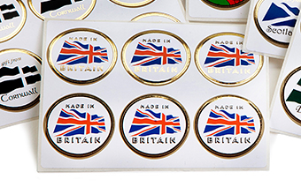 32mm Round Gift Label - Made in Britain - (250pcs) - Premium Quality Printed and Foiled Self-Adhesive Paper Label Red and White and Blue 32mm sized Round Gift Label - Self-Adhesive Label Ideal for Extra Special occasions