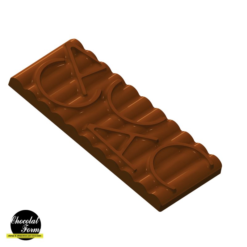 Chocolate World Frame Moulds - CWI_CF0812 - Cocoa Wave Tablet - 100gm - 150x65x10mm