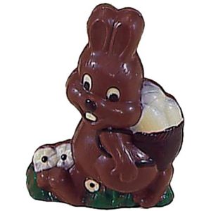 Chocolate World Hollow Figure Moulds - H221015/B - Hare+Egg On Back - 150x109x65mm