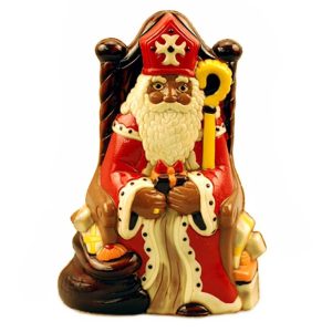 Chocolate World Hollow Figure Moulds - H441037/C - Saint Nicholas On Throne 225mm - 225x160x78mm