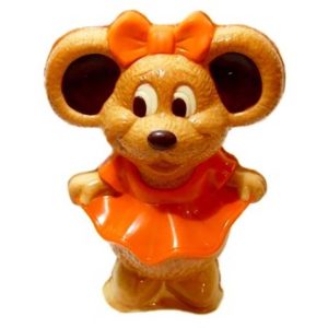 Chocolate World Hollow Figure Moulds - H551036/A - Mouse Girl 80mm - 80x56x40mm