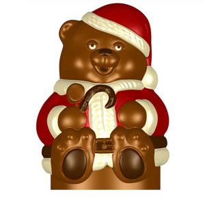 Chocolate World Hollow Figure Moulds - H551071/X - Christmas-Bear 121mm - 121x89x77mm