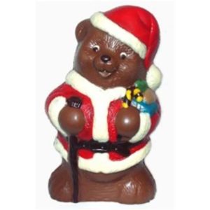 Chocolate World Hollow Figure Moulds - H660 - Christmas Bear 130mm - 130x80x57mm