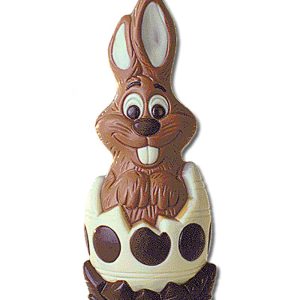 Chocolate World Hollow Figure Moulds - HB559B - Hare + Egg 100mm - 100x40x36mm