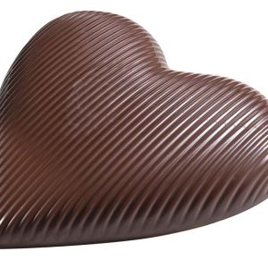 Chocolate World Hollow Figure Moulds - T0036 - Vivak Heart-Stripes 195mm - 195x170x40mm