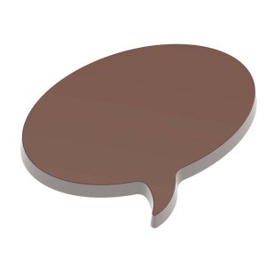 Chocolate World Magnetic Moulds for Transfers - 1000L29 - Magnetic Speech Balloon - 10.5gm - 45x32x10mm