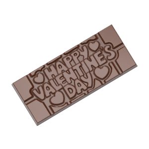 Chocolate World Frame Moulds - CW12123 - Tablet Happy Valentine'S Day - 45gm - 118x50x8mm