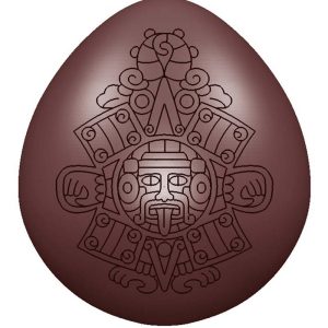 Chocolate World Frame Moulds - CW1595 - Egg Primitive Maya 52mm 2 Fig. - 33.2gm - 52x46x23mm