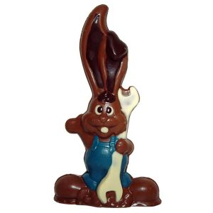 Chocolate World Hollow Figure Moulds - H221031/R - Rabbit With Key - 190x105x49mm