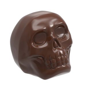 Chocolate World Frame Moulds - CW12067 - Skull - 140gm - 56.5x55x35mm