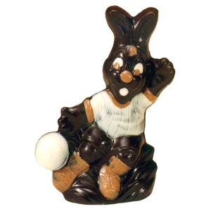 Chocolate World Hollow Figure Moulds - H574 - Hf Football Hare 130mm - 130x104x49mm