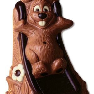 Hans Brunner Hand-Moulds - Rabbit on slide - HB-0561-PC - Dimensions: Length: 170 mm