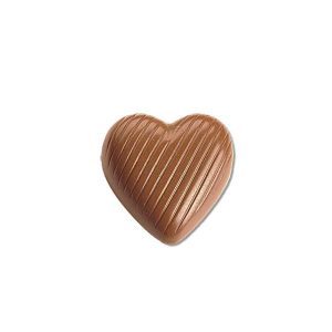 Hans Brunner Frame-Moulds - Praline Heart with lines - HB-0921-S - Dimensions: Length: 30 mm