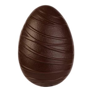 Hans Brunner Hand-Moulds - Egg half with stripes - HB-BC-0002-FH - Dimensions: Length: 82.6 mm