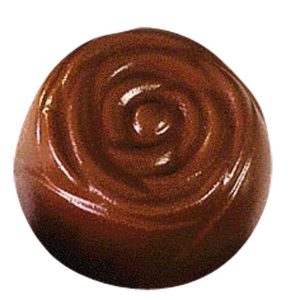 Hans Brunner One-Shot - Round praline with rose - OS-0091-NT - Dimensions: Length: 24 mm