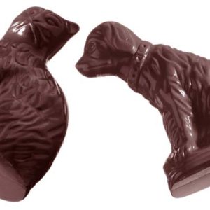 Chocolate World Frame Moulds - CW1179 - Cat And Dog 2 Fig. - 33gm - 74x58x13mm