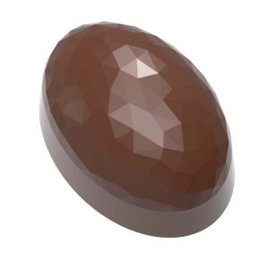 Chocolate World Frame Moulds - CW12064 - Oval Facet - 13gm - 35x24.5x19mm