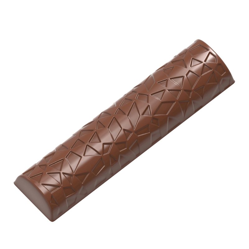 Chocolate World Frame Moulds - CW12105 - Semicircular Bar With Ice Shards - 40gm - 113x27.5x14mm