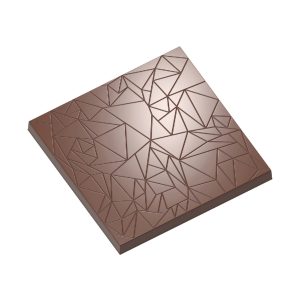 Chocolate World Frame Moulds - CW12121 - Square Tablet With Cracks - 101gm - 100x100x8mm