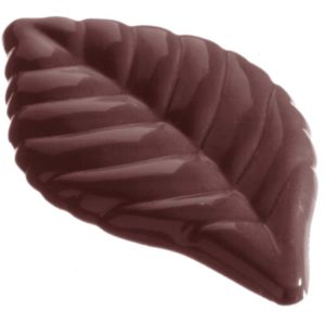 Chocolate World Frame Moulds - CW1239 - Leaf Caraque - 5gm - 59x31x5mm