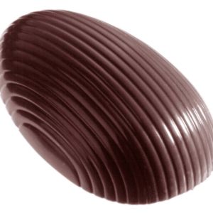 Chocolate World Frame Moulds - CW1277 - Egg Striped 55mm - 22gm - 55x34x18mm