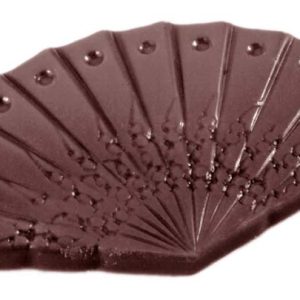 Chocolate World Frame Moulds - CW1437 - Caraque Hand Fan - 5gm - 63x35x3mm