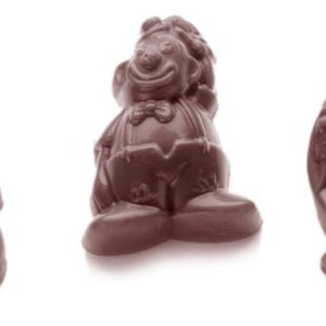 Chocolate World Frame Moulds - CW1464 - Belgian Circus 3 Fig. - 13gm - 42x26x14mm