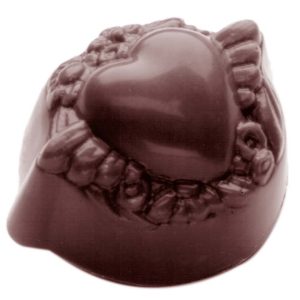 Chocolate World Frame Moulds - CW1473 - Heart In Garland - 14gm - 31x38x19mm