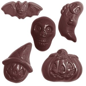 Chocolate World Frame Moulds - CW1570 - Halloween 5 Fig. - 4gm - N/AxN/AxN/Amm