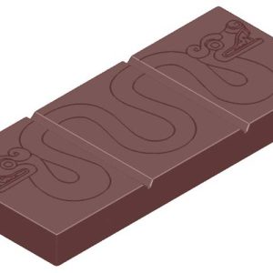 Chocolate World Frame Moulds - CW1594 - Tablet Maya Snake - 40gm - 117x48x5mm