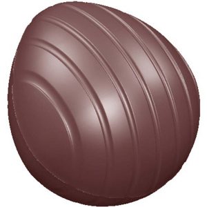 Chocolate World Frame Moulds - CW1606 - Egg Primitive Striped 52mm - 32.05gm - 51.75x46x23mm