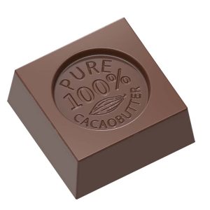 Chocolate World Frame Moulds - CW1687 - Cube 100% Cacaobutter - 8gm - 26x26x12mm