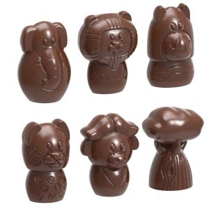 Chocolate World Frame Moulds - CW1691 - The Big Five 6 Fig. - 30gm - N/AxN/AxN/Amm