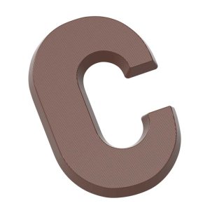 Chocolate World Frame Moulds - CW1702 - Letter C 200 Gr - 200gm - 175.5x117x14.16mm