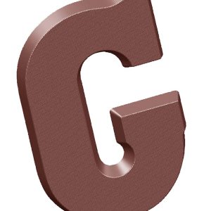 Chocolate World Frame Moulds - CW1706 - Letter G 200 Gr - 200gm - 175.5x117x12.67mm