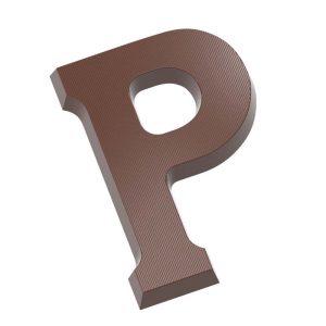 Chocolate World Frame Moulds - CW1715 - Letter P 200 Gr - 200gm - 175.5x117x13.01mm