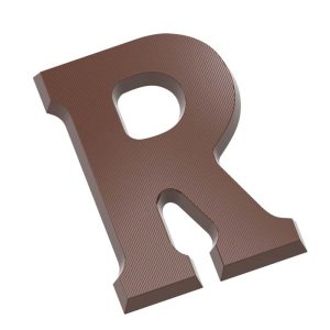 Chocolate World Frame Moulds - CW1717 - Letter R 200 Gr - 200gm - 175.5x117x11.08mm