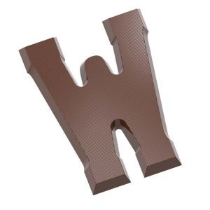 Chocolate World Frame Moulds - CW1722 - Letter W 200 Gr - 200gm - 175.5x117x12.85mm