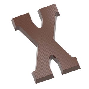 Chocolate World Frame Moulds - CW1723 - Letter X 200 Gr - 200gm - 175.5x117x13.77mm