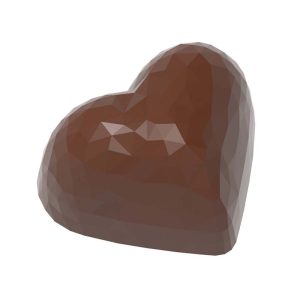 Chocolate World Frame Moulds - CW1913 - Heart Facet - 13gm - 36x29.5x19mm