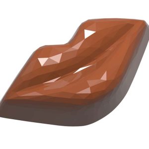 Chocolate World Frame Moulds - CW1937 - Lips Facet - 8.5gm - 42x21.5x15mm