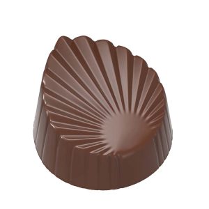 Chocolate World Frame Moulds - CW1988 - Leaf Pleated - 12gm - 33.5x30.5x19mm