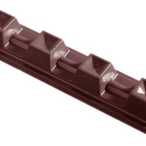 Chocolate World Frame Moulds - CW2097 - Bar 4 Cubes 27 Gr - 27gm - 116x27x14mm