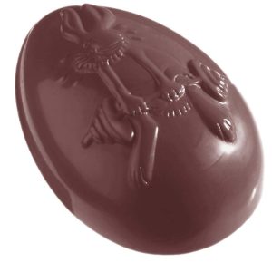 Chocolate World Frame Moulds - CW2199 - Egg Olympia 82mm 6 Fig. - 88gm - 82x56x28mm