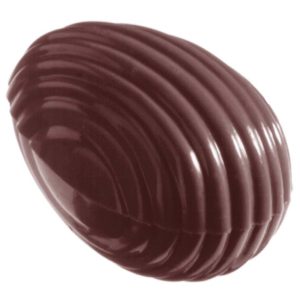 Chocolate World Frame Moulds - CW2203 - Striped Egg 32mm - 5gm - 32x22x11mm