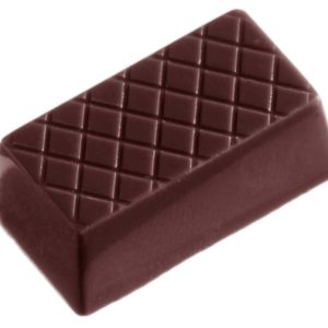 Chocolate World Frame Moulds - CW2223 - Rectangle Lines - 9gm - 35x19x13mm