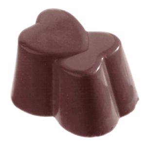 Chocolate World Frame Moulds - CW2249 - Double Heart - 11gm - 30x22x20mm