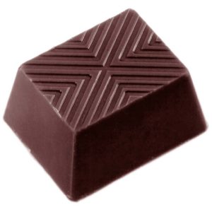 Chocolate World Frame Moulds - CW2307 - Square Lined - 10gm - 29x23x15mm