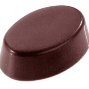 Chocolate World Frame Moulds - CW2331 - Oval Plain 5X8 - 7gm - 33x22x12mm